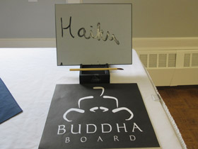 Buddha board haiku