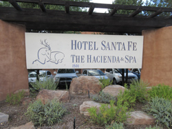 hotel santa fe logo with deer